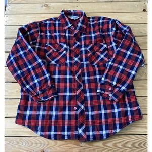 Vtg HERBERT JOHN Button Up Plaid Shirt Jacket XL